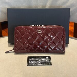 Authentic CHANEL Quilted Patent Wallet